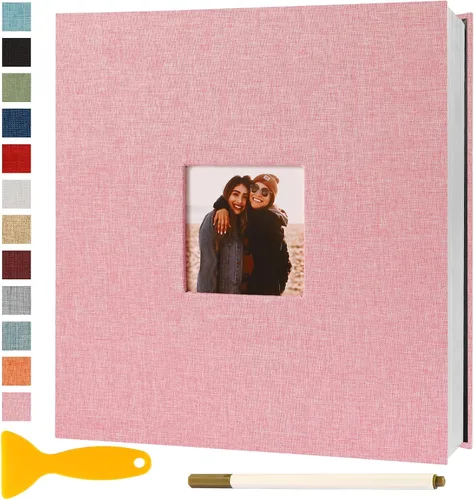 Vista 13 de Álbum de fotos autoadhesivo con páginas adhesivas para manualidades, álbumes de fotos magnéticos para fotos de 4x6, 5x7, 8x10, páginas adhesivas