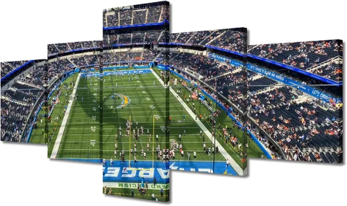 Vista 128 de TUMOVO Allegiant Stadium Arte de Lienzo para Pared de Sala de Estar Equipo de Fútbol Americano Pintura Moderna Nevada Las Vegas Cuadro Deportivo