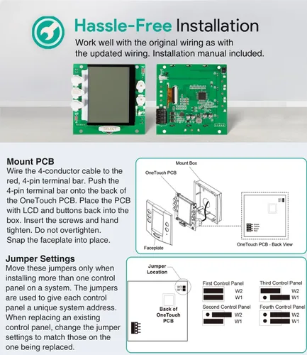 Vista 5 de sixcow R0550700 Reemplazo del subconjunto de PCB para el sistema de control Jandy Aqualink RS OneTouch, pieza de repuesto del panel de control