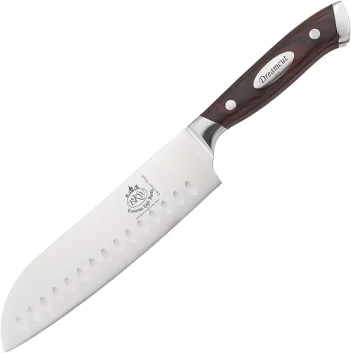 Vista 6 de Bavarian Knife Works - Cuchillo de chef de alta calidad de 10 pulgadas, afilado, hecho de acero alemán, mango ergonómico de madera de Pakkawood