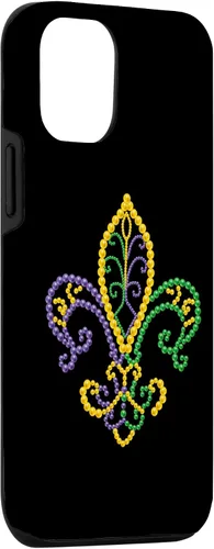 Vista 3 de Funda para iPhone 15 Mardi Gras Fleur De Lis Beads Carnival 2023 Mardi Gras Party Case
