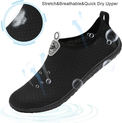 Vista 3 de Zapatos de agua Spesoul para mujer y hombre, transpirables, de secado rápido, suaves, estilo pies descalzos, para senderismo, natación, playa, surf