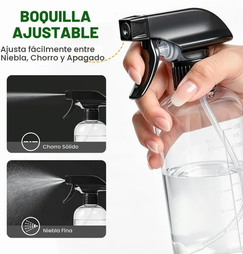 Vista 3 de Botellas pulverizadoras de 16 onzas, paquete de 2, pulverización de ángulo