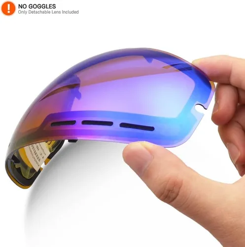 Vista 3 de ZIONOR Ski Goggles Lens, XMINI 100% OTG Snow Goggles Detachable Lens for Youth Kids
