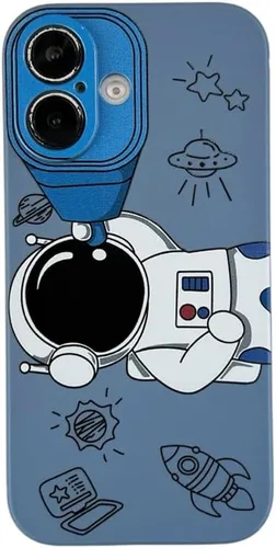Vista 24 de Yonds Queen para iPhone 7 Plus / 8 Plus, linda funda con diseño de astronauta de dibujos animados, elegante parachoques de TPU suave, protectora