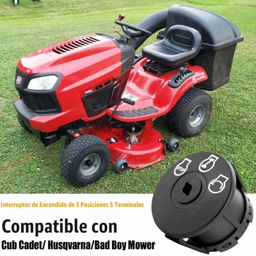 Vista 2 de Interruptor de encendido para cortacésped Annolai con llave de 5 terminales para MTD Craftsman Ariens Bad Boy Zero Turn Tractor de césped 925-04659