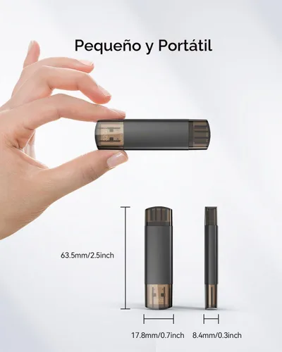 Vista 5 de JOIOT Unidad flash USB C de 32 GB, unidad flash USB 3.0 dual tipo C + USB A portátil tipo C, unidad flash USB tipo C 2 en 1 para teléfono