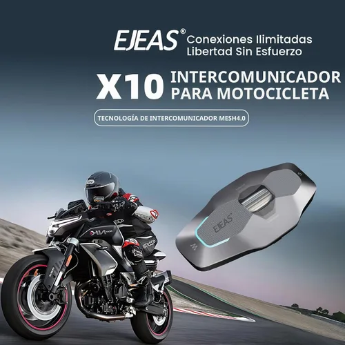 Vista 2 de SolaMr X10 Auriculares Bluetooth para Casco de Motocicleta Altavoces Audífonos, Intercomunicador para Casco de Esquí Sistema de Comunicación de Verde