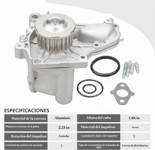 Vista 2 de 01104AH Bomba de Agua Incl. Carcasa para Toyota '5S-FE/3S-FE' L4 DOHC Motor 1987-2001 Camry 2.0/2.2L, 1987-1999 Celica 2.0/2.2L, 1991-1995 MR2 2.2L