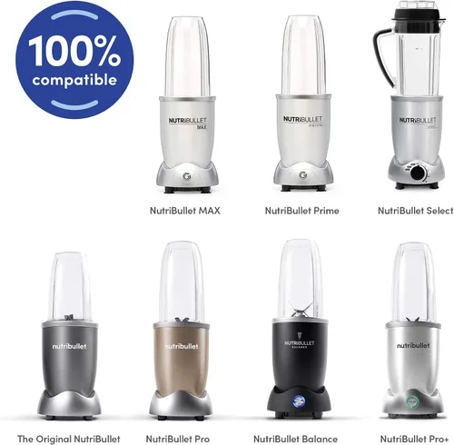 Vista 6 de NutriBullet Paquete de vasos colosales de 32 onzas con tapas abatibles (juego de 2)