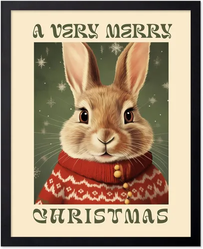 Vista 85 de Poster Master A Holly Jolly - Póster navideño, arte de invierno, diseño de pared moderno, regalo para hombres y mujeres, gran decoración para sala