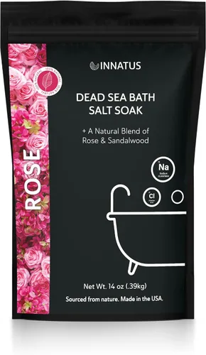 Vista 12 de Sal de baño calmante del Mar Muerto en remojo con 21 minerales, relajante, desintoxicante y nutritivo para la piel, 14 onzas, infundida con aceites