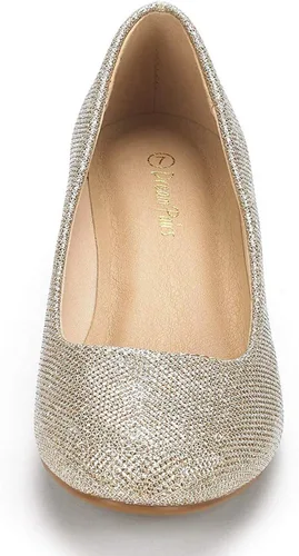 Vista 4 de DREAM PAIRS Debbie - Zapatos de tacón de cuña media para mujer