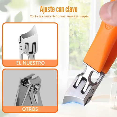Vista 4 de Cortaúñas con apertura amplia anti-salpicaduras, cortaúñas inclinadas a prueba de salpicaduras de mango largo, cortaúñas para uñas encarnadas