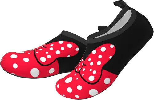 Vista 2 de Fashion Kawaii Red Bow Polka Dot Water Shoes for Boys and Girls, Kid Quick Dry Non-Slip Water Skin Barefoot Sports Shoes Aqua Socks for Beach Swim