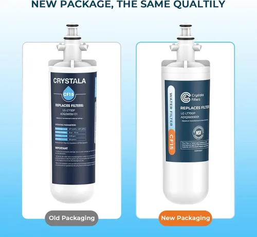 Vista 2 de Crystala Filters Repuesto para filtro de agua LG LT700P/ADQ36006101, NSF 42 compatible con Kenmore Clear 9690, 469690, ADQ36006101, ADQ36006102