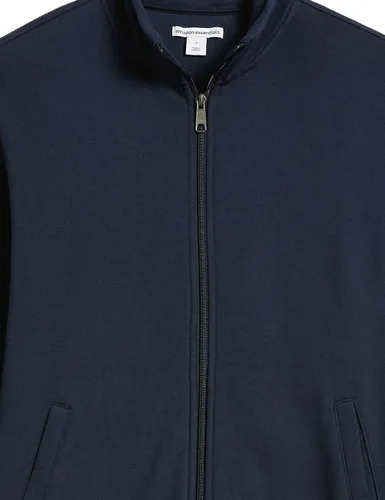 Vista 5 de Tienda Essentials - Sudadera con cremallera completa y cuello alto falso para hombre