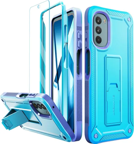Vista 22 de URBANITE Funda protectora resistente a prueba de golpes para Motorola Moto G Stylus 4G (2022), de grado militar, con protector de pantalla y soporte