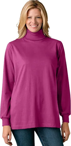 Vista 23 de Camisa algodón, cuello de tortuga, talla grande, Perfecta, para mujer. Banana