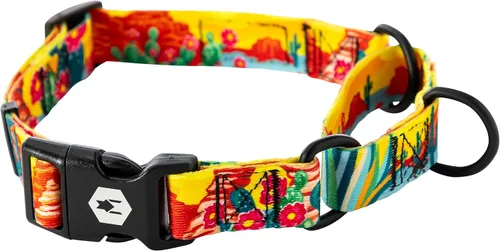 Vista 15 de Wolfgang - Collar de perro Martingala resistente con hebilla de nailon de liberación rápida para caminar y entrenar, estampado BrookTrout, grande