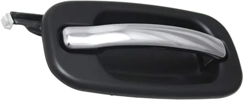 Vista 2 de Manija de puerta exterior para Cadillac Escalade EXT 2002-2006 Palanca cromada del lado del pasajero trasero carcasa negra GM1521142 15745140