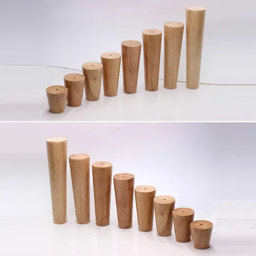 Vista 8 de Patas rectas y cónicas modernas de mediados de siglo para muebles, barra roscada M8, patas de sofá para mesa de café, 2.4 a 27.7 pulgadas