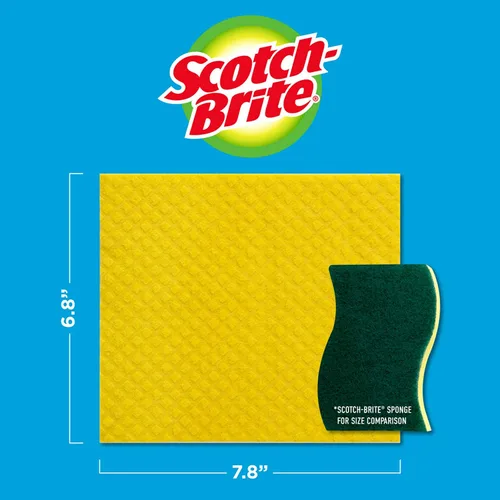Vista 7 de Scotch-Brite Paño de esponja, paños suecos, alternativa reutilizable a las toallas de papel, 24 paños de esponja