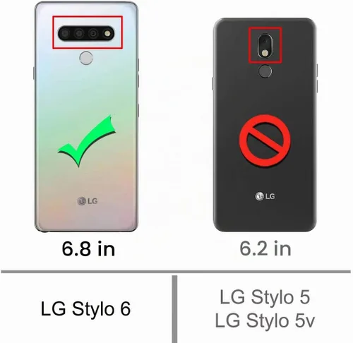 Vista 2 de Osophter Para LG Stylo 6 Funda Protectora Absorción de Golpes Flexible TPU Caucho Teléfono Celular Cubierta para LG Stylo 6 (negro)