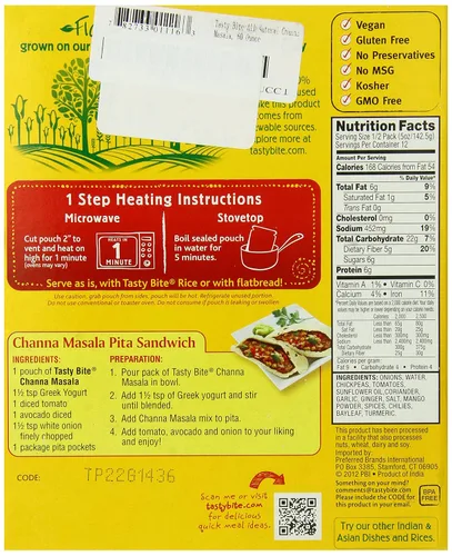 Vista 3 de Tasty Bite All Natural Channa Masala, 60 onzas