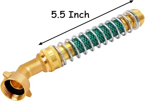 Vista 5 de Uenede Brass 3/4" GHT - Kit de conector de manguera de jardín con codo de 45 grados