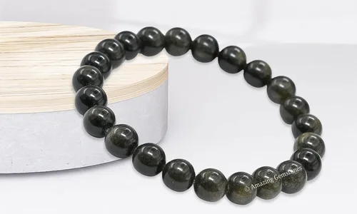 Vista 773 de Amazing Gemstone Crystal Bracelet for Women Men's Gifts - Protection Healing Crystal Bracelet - 8mm Gemstone Beaded Stretchable Bracelet Pulseras
