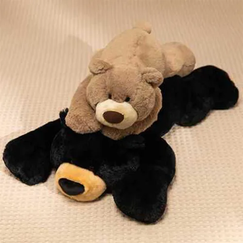 Vista 6 de ARELUX Animal de peluche suave de oso marrón: almohada de oso de peluche de 19.6 pulgadas para niños pequeños, lindos peluches de cuerpo abrazo
