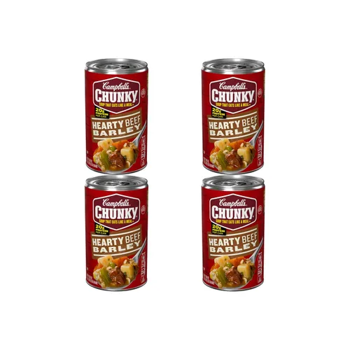 Vista 17 de Sopa Chunky de Campbell’s, sopa abundante de ternera y cebada, lata de 18.8 Oz