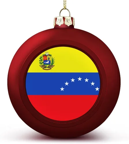 Vista 26 de Adornos de bolas de Navidad con bandera de Corea del Sur para Navidad, bolas de Navidad de estilo dorado para decorar 1 unidad