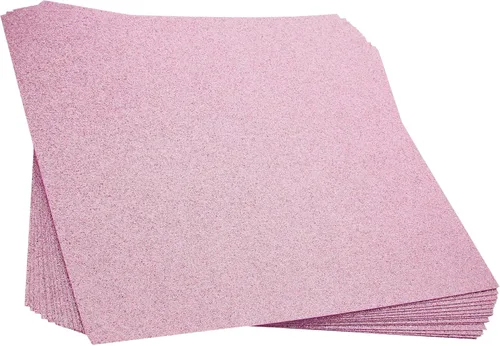 Vista 7 de CraftyBook Juego de cartulina con purpurina, 15 hojas de papel rosa rosa con purpurina de 12 x 12 pulgadas para álbumes de recortes, manualidades