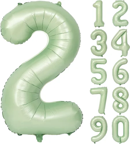 Vista 216 de Globos de 40 pulgadas con números de caramelo, papel de aluminio de helio, globos de látex de Mylar para fiesta de cumpleaños, decoración digital 0