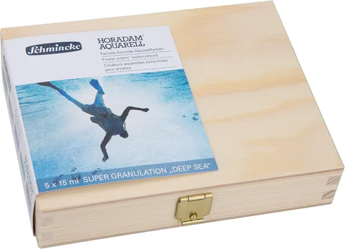 Vista 15 de Schmincke - HORADAM® AQUARELL, surtido completo de 40 medios recipientes de acuarelas de granulación súper fuerte, 74 440 097, caja de metal