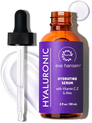 Vista 10 de Eve Hansen Suero hidratante de ácido hialurónico para la cara con vitamina C, vitamina E, té verde 72% hidratante facial reafirmante orgánico