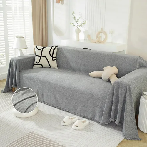 Vista 28 de DREAMINGO Fundas de sofá biplaza para sofá de 2 plazas, manta jacquard moderna y minimalista protectora de muebles para mascotas, lavable, funda