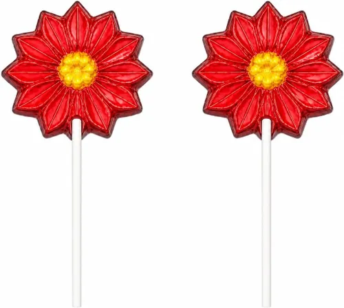 Vista 2 de Flor de Pascua de Navidad Lollipop Chocolate Candy Mold Navidad 2097