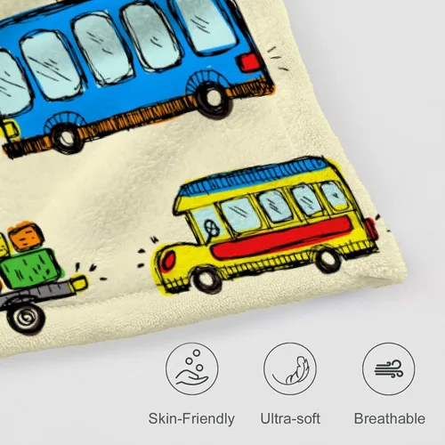 Vista 8 de Sumedha Manta de auto de dibujos animados, regalo de dibujos animados para niñas y niños, extra pequeña de 40 x 30 pulgadas para mascotas, franela