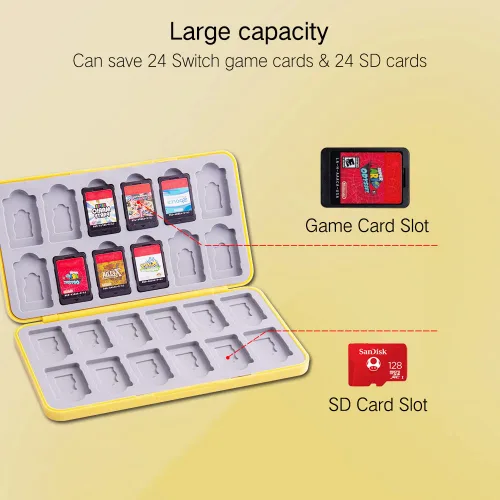Vista 69 de PERFECTSIGHT Switch Game Case Compatible with Nintendo Switch Game Holder for Switch OLED/ Lite Game Card Case Cartridge with 24 Slots Game Card