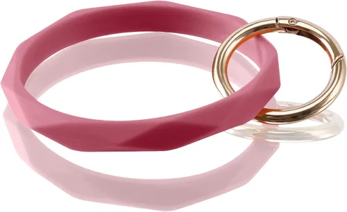 Vista 45 de Llavero pulsera de silicona para mujeres y niñas en forma de diamante
