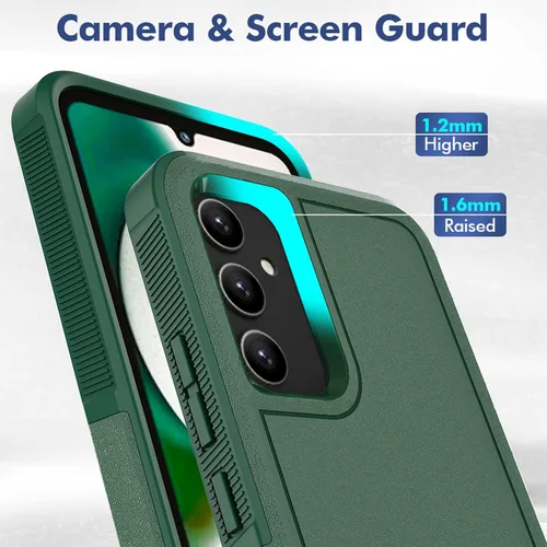Vista 277 de Jeylly Compatible con Samsung Galaxy A22 5G Funda, Funda Samsung A22 5G con 2pcs protectores de pantalla de vidrio templado