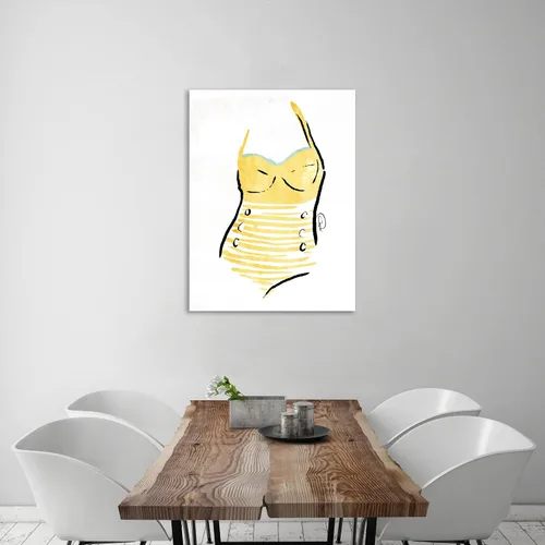 Vista 2 de Jaxson Rea "Vintage Swimsuit Pastel II Gallery Wrapped Canvas by Onrei, 12" x 16