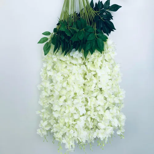 Vista 2 de Paquete de 40 guirnaldas de vides de flores de glicina, cuerdas de flores artificiales de 3.75 pies, flores colgantes falsas, flores de guirnalda