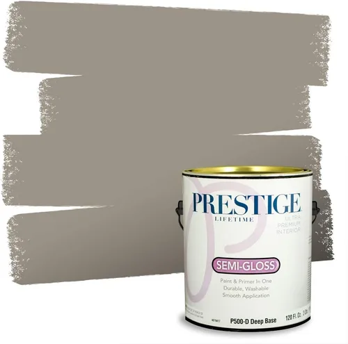 Vista 160 de PRESTIGE Paints - Pintura interior e imprimación en uno, 1 galón, cáscara de huevo, pimienta envejecida