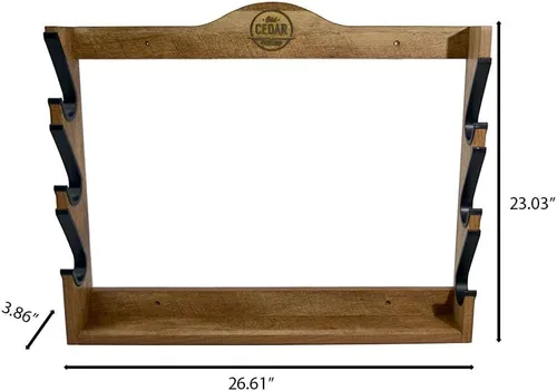 Vista 6 de Old Cedar Outfitters Soporte de pared para armas largas, rifles y escopetas con mangas protectoras, tres capacidades