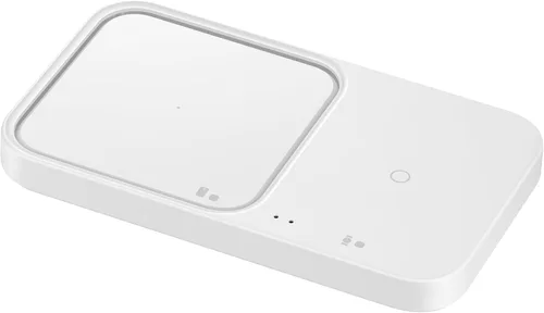 Vista 4 de Samsung Cargador inalámbrico oficial de 15 W Duo [2022] con adaptador de viaje, blanco