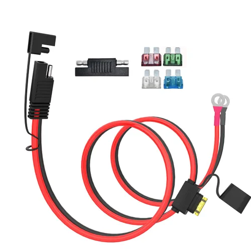 Vista 16 de ELFCULB Cable de Extensión de Enchufe SAE de Puerto de Pared Lateral de Alimentación 10AWG 2FT (0.6m) a Conectores SAE, con Fusible de 10A 15A 20A